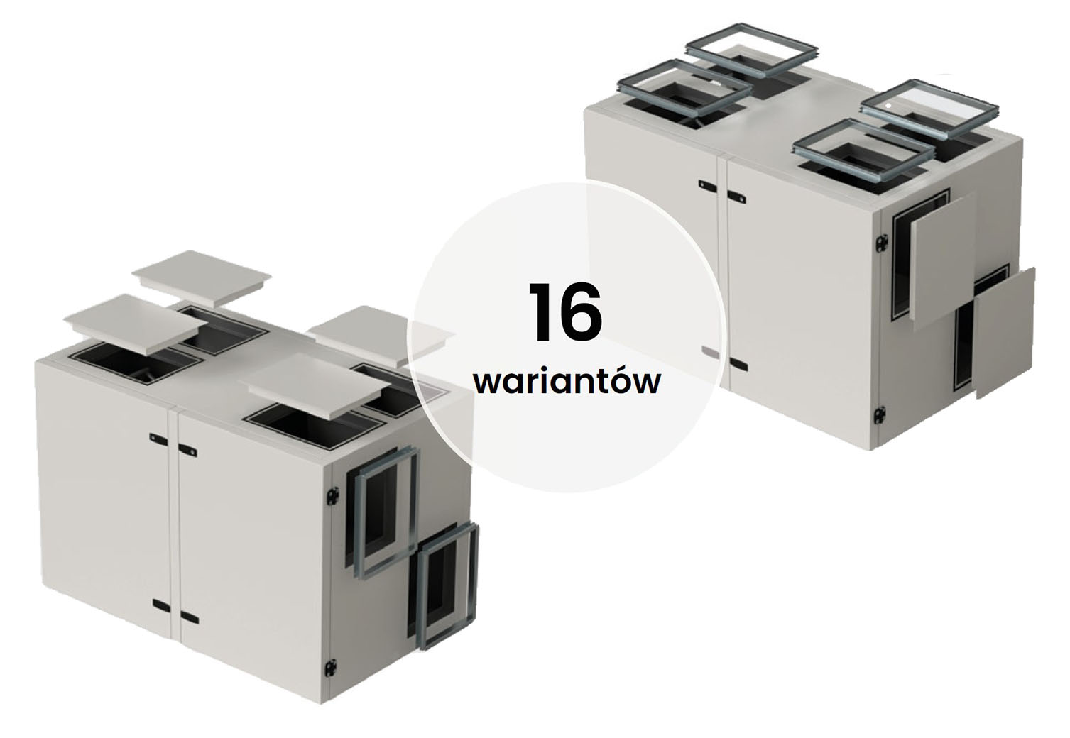 System FS z przesuwanymi panelami serwisowymi