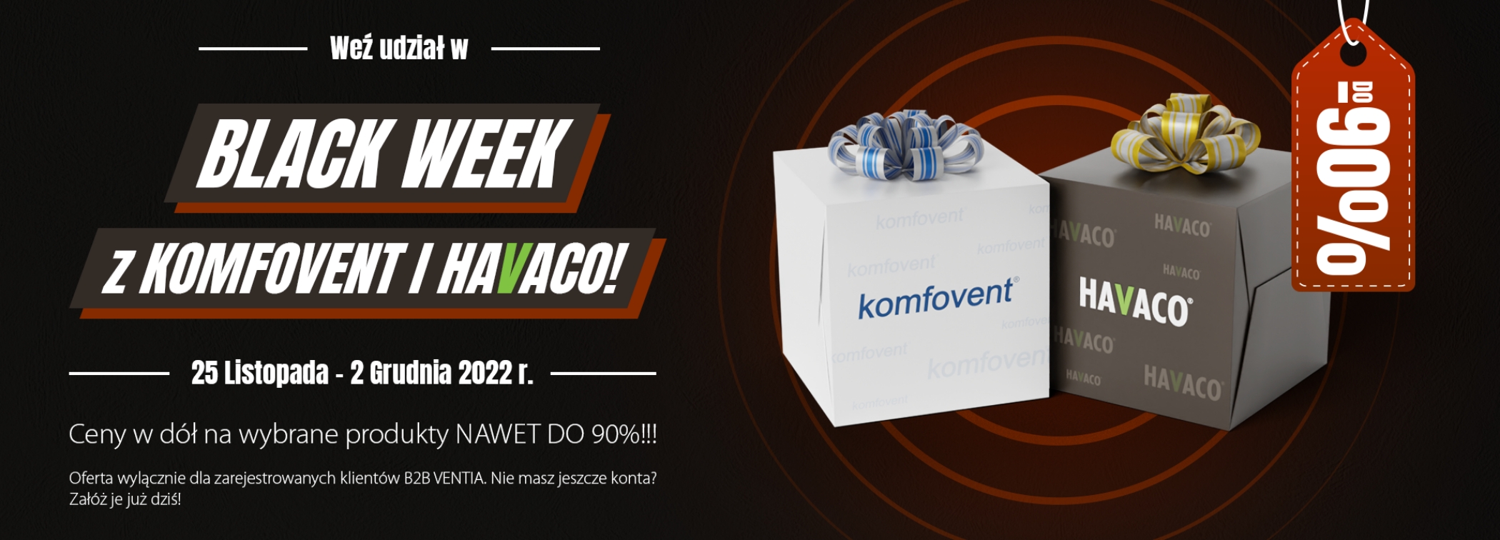 Komfovent. Havaco. Black week. 25 Listopada - 2 Grudnia 2022 roku