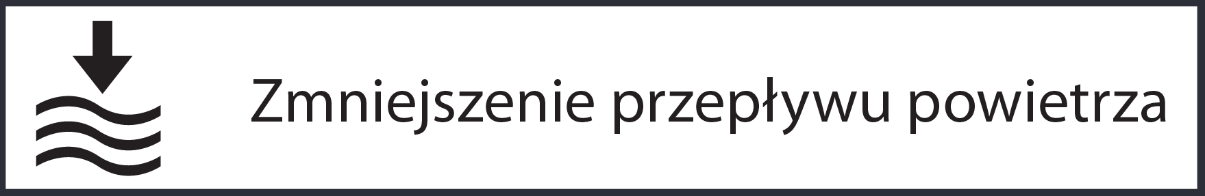 Zmniejszanie przepływu powietrza