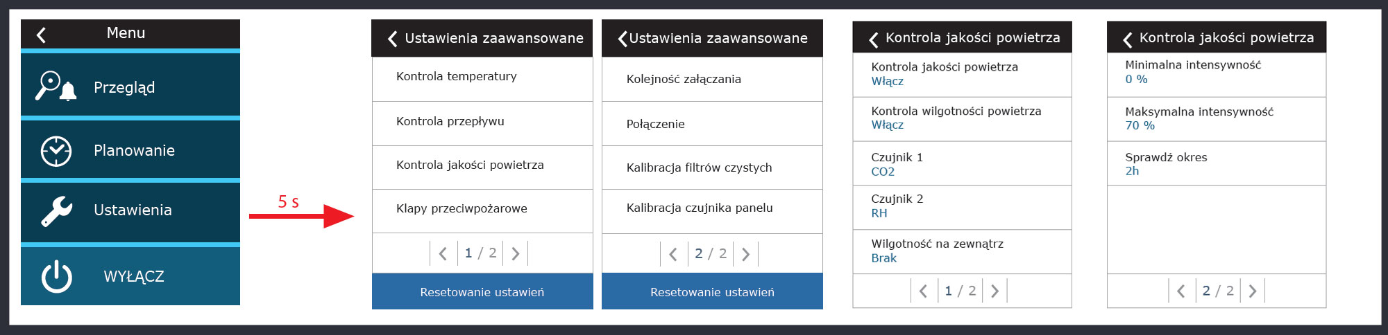 Ustawianie funkcji zmniejszania przepływów za pomocą webserwera