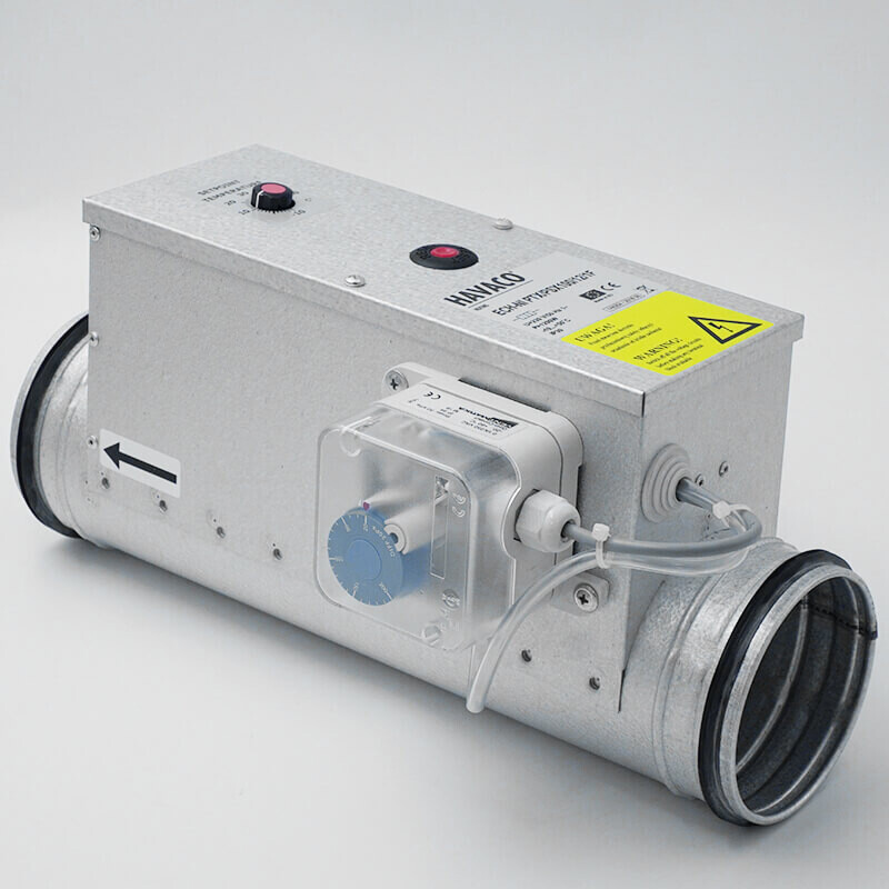 Elektryczne nagrzewnice kanałowe HAVACO ECH-NI PTX/PSX | VENTIA